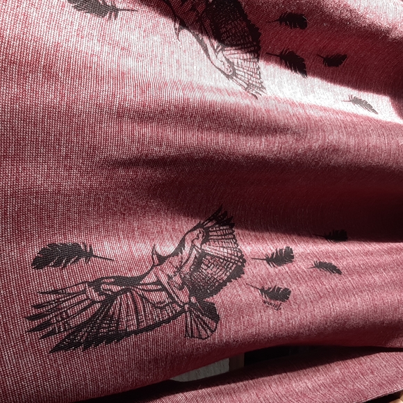 Women's Piña Printed With Eagles And Feathers Hoodie Hippy Poncho Size S - Picture 5 of 15